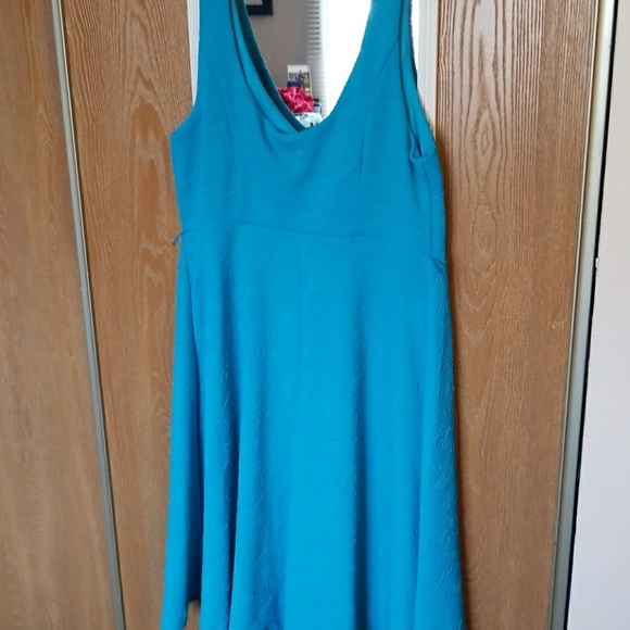 Torrid Turquoise Blue Dress, missing black belt - Picture 3 of 3